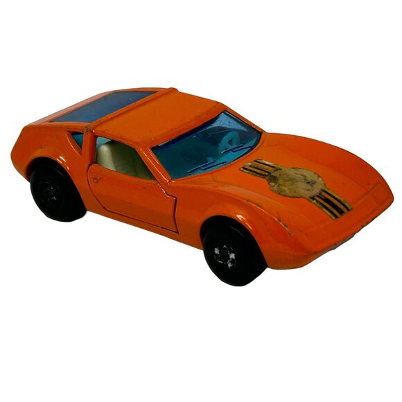 Vintage Matchbox 3 Monteverdi Hai Diecast Toy Car 70s Superfast Orange England - Picture 1 of 8